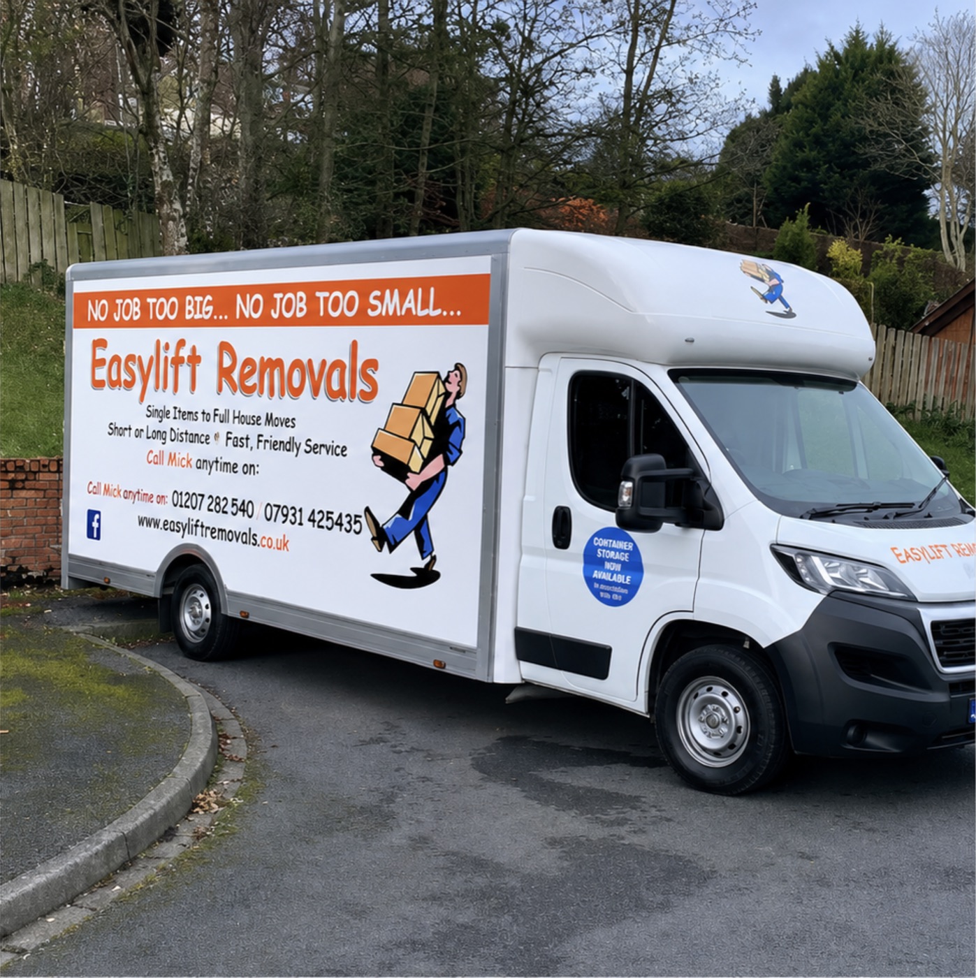 Easylift Removals branded van